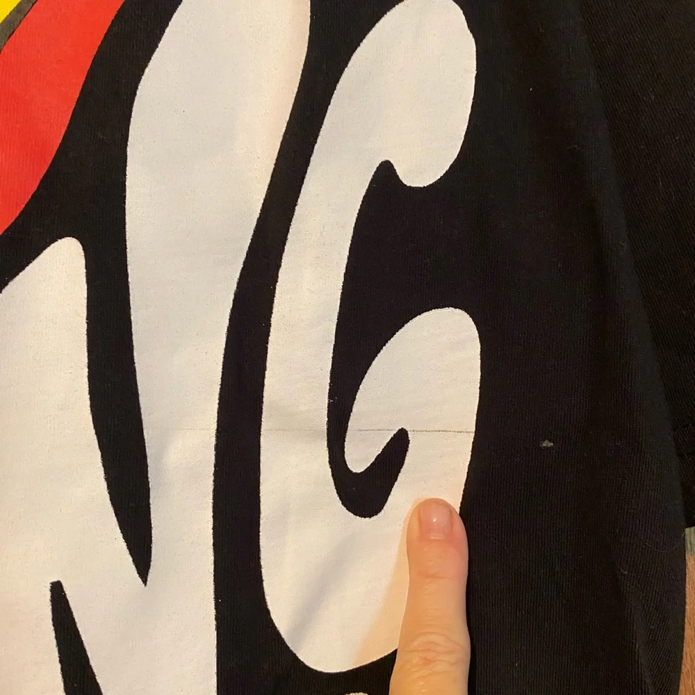 SOLD OIT NWT Unisex Market X Smiley X The Rolling Stones Black T-Shirt XL - Picture 8 of 12